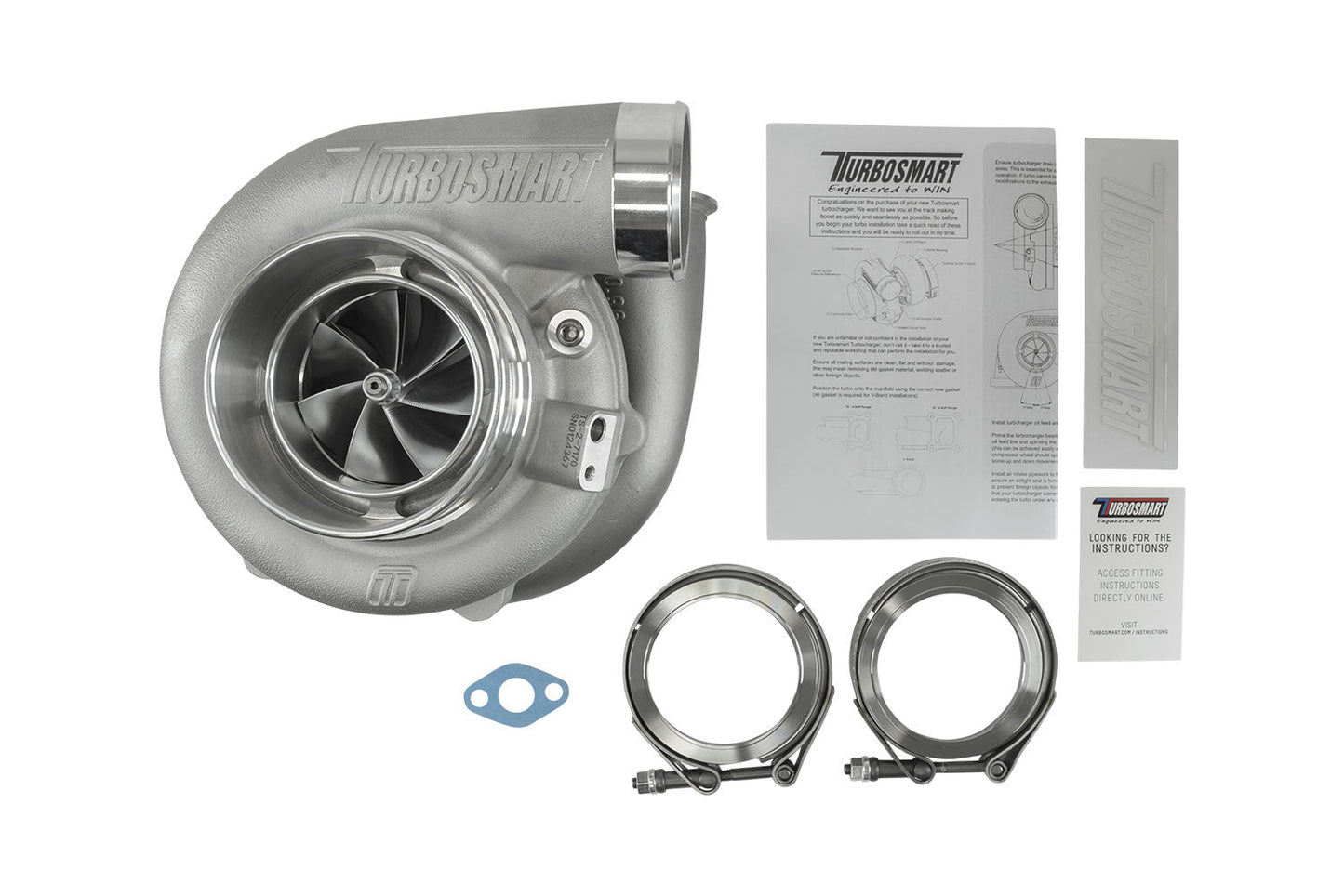 TS-2 Performance Turbocharger (Water Cooled) 7170 (Kompact) V-Band 0.96AR Externally Wastegated