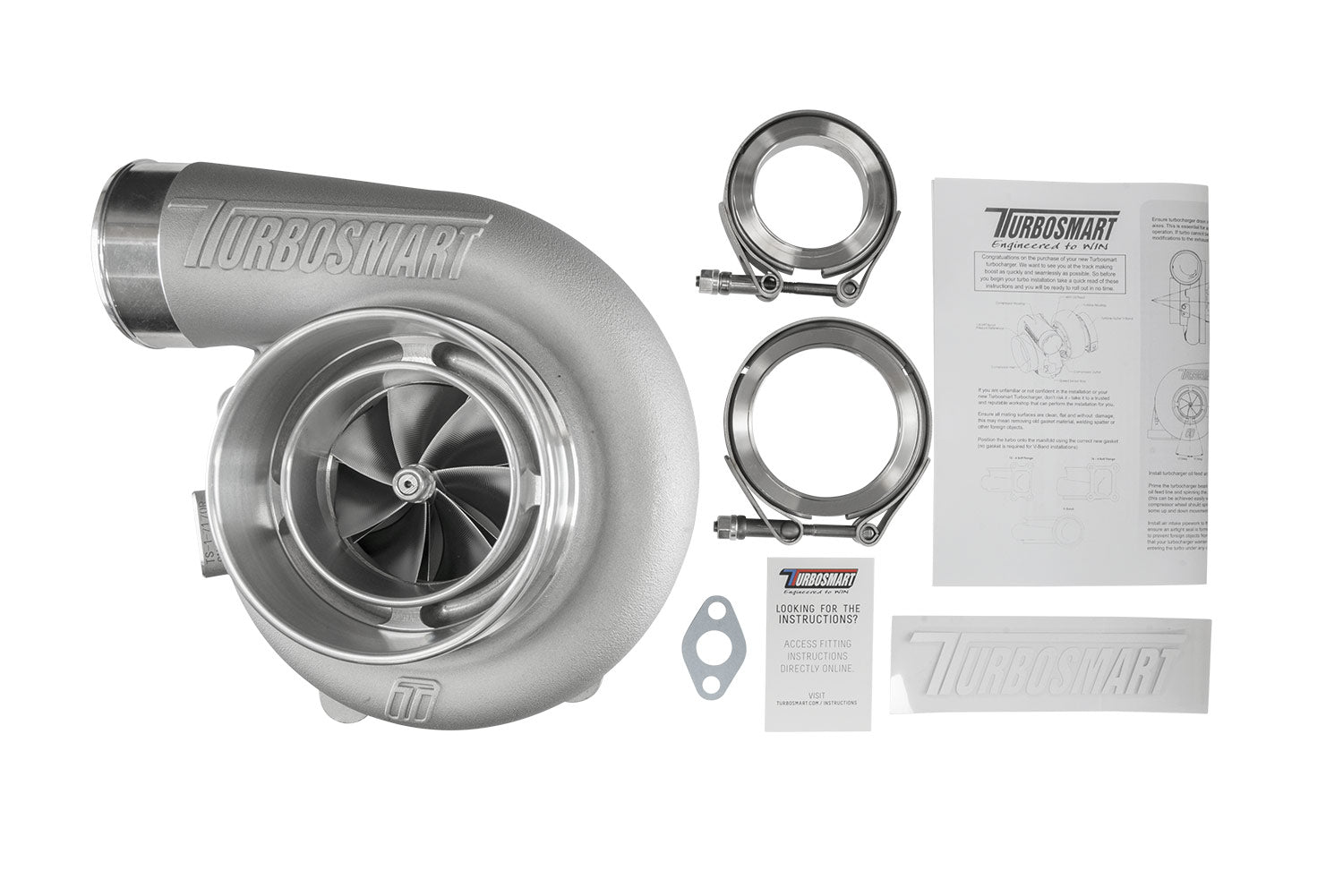 TS-1 Performance Turbocharger 7170 (Kompact) V-Band 1.07AR Externally Wastegated (Reverse Rotation)