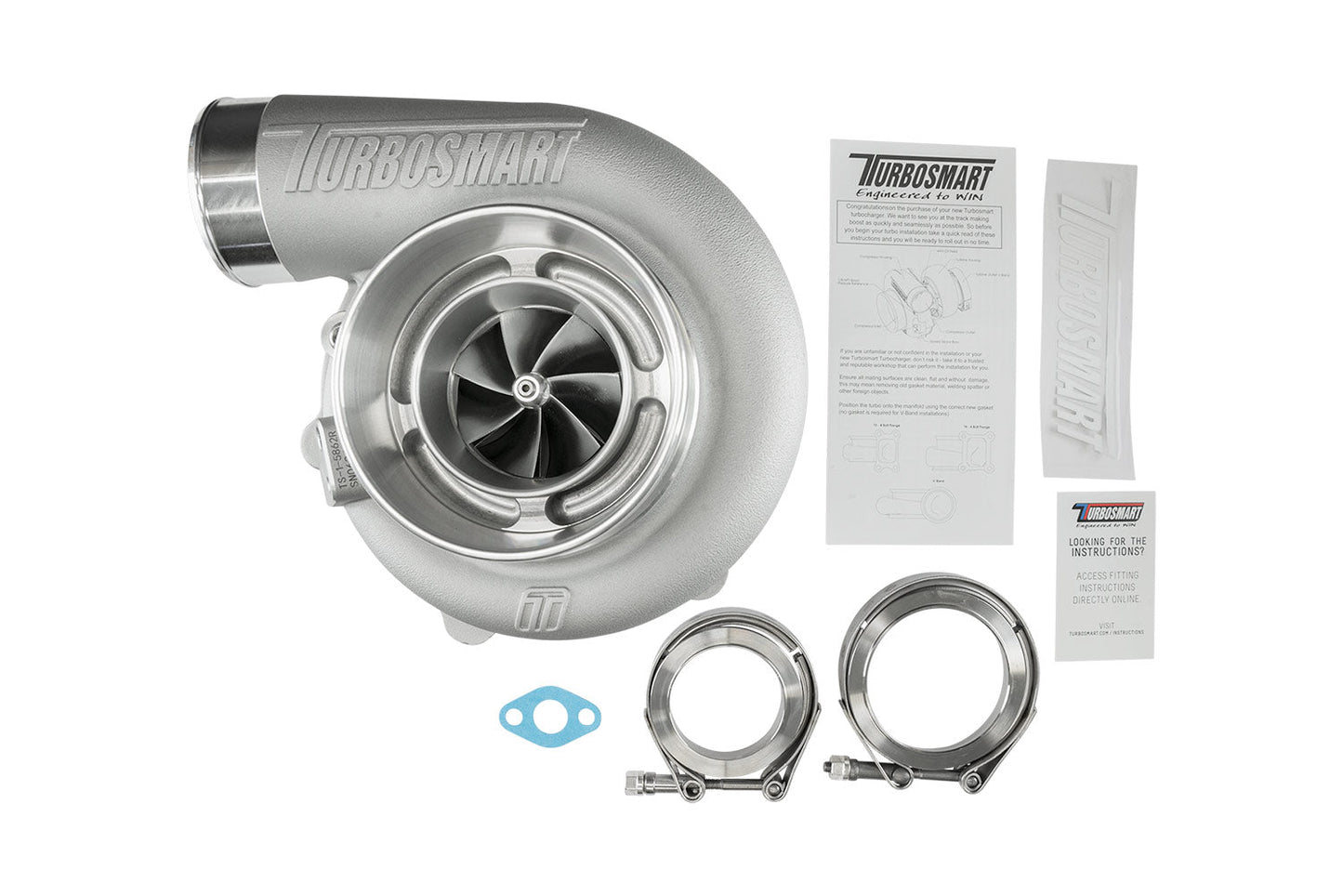 TS-1 Performance Turbocharger 5862 V-Band Reverse Rotation 0.82AR Externally Wastegated